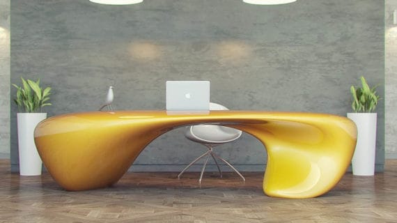 Minimalistický kancelársky stôl