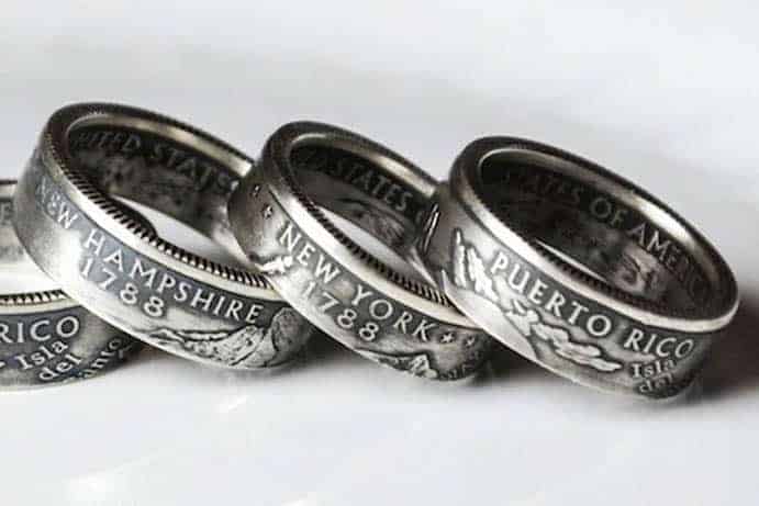 Prstene z mincí „The Ring Tree“